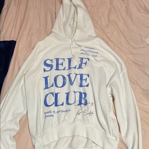 Self Love Club White Hoodie